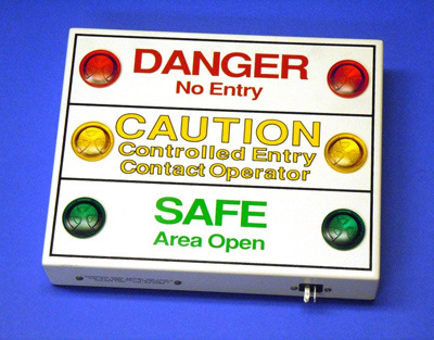 CAL-AV Los Alamos Version Illuminated Laser Warning Sign
