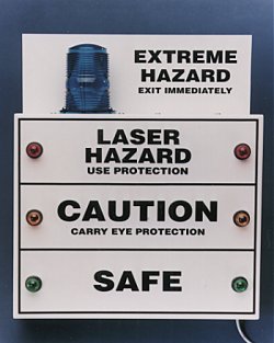 Extreme Hazard Illuminated Laser Warning Sign